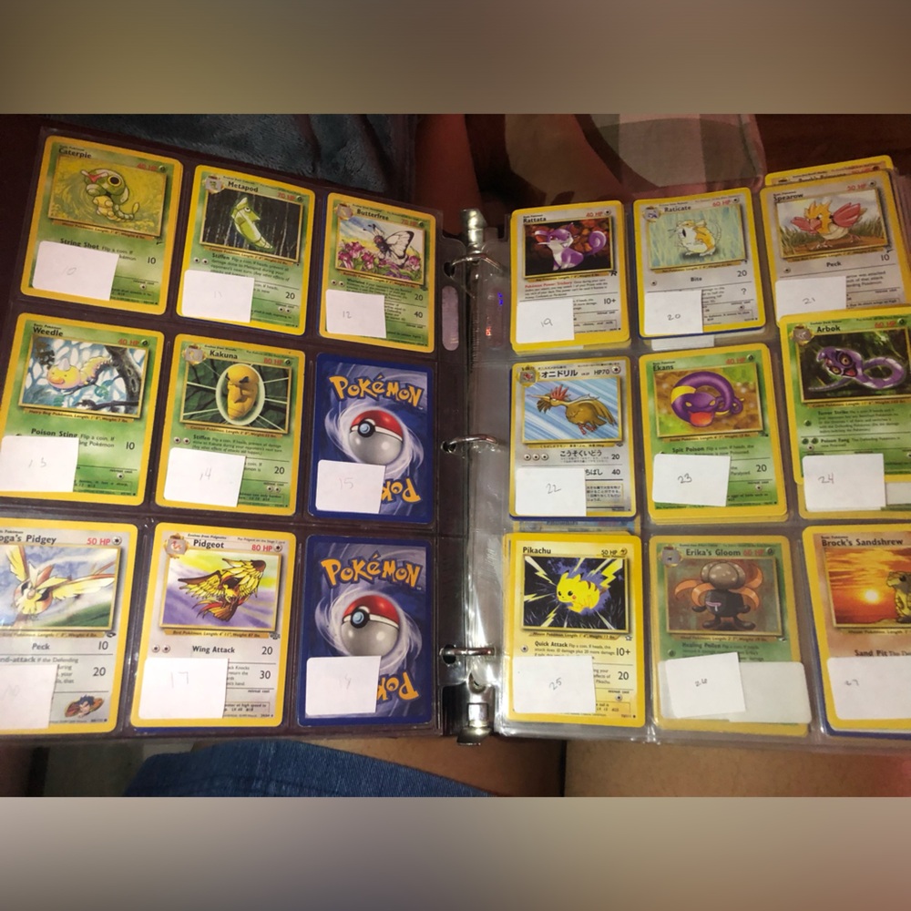 Pokémon trading cards via 1999
